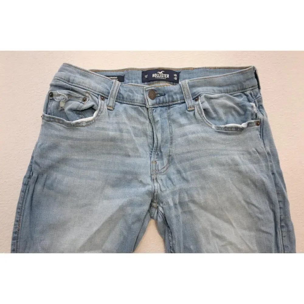 Hollister California Slim Straight Stretch Zip Fly Blue‎ Jeans Mens 31 x 32